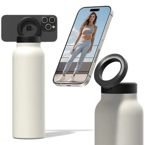 Magnetic Phone Holder Insulated Stainless Steel Water bottle