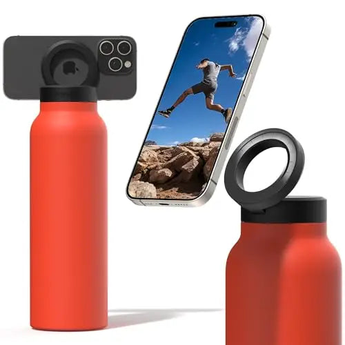 Magnetic Phone Holder Insulated Stainless Steel Water bottle