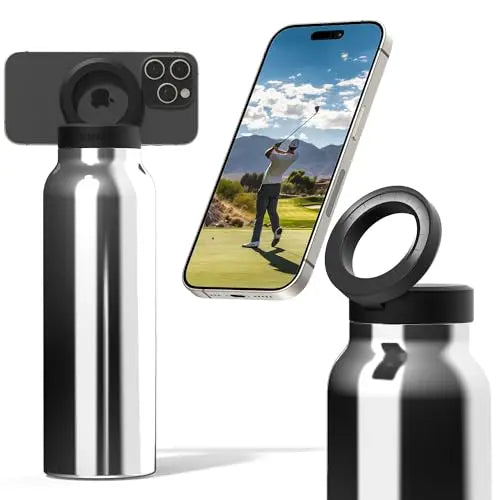 Magnetic Phone Holder Insulated Stainless Steel Water bottle