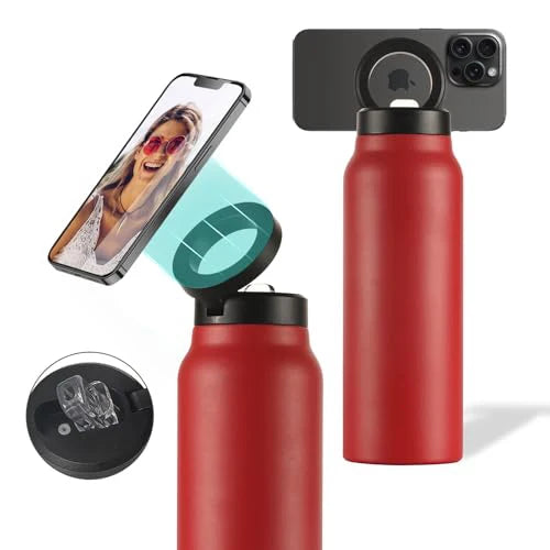 Magnetic Phone Holder Insulated Stainless Steel Water bottle